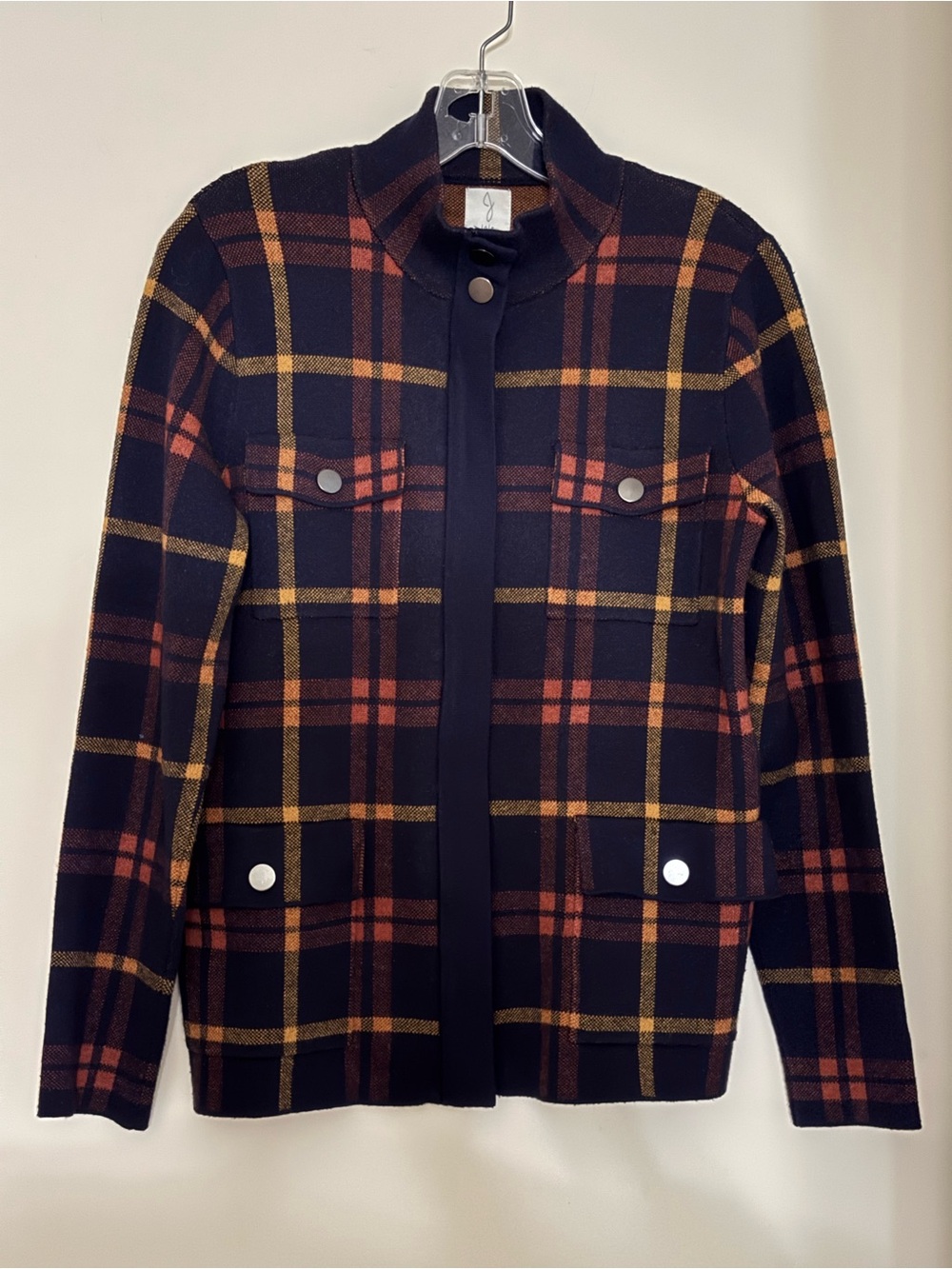NWOT Joie Plaid Zipper Sweater/Jacket